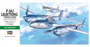 Hasegawa 09101 P-38J Lightning Virginia Marie 1/48 Model Kit - A-Z Toy Hobby