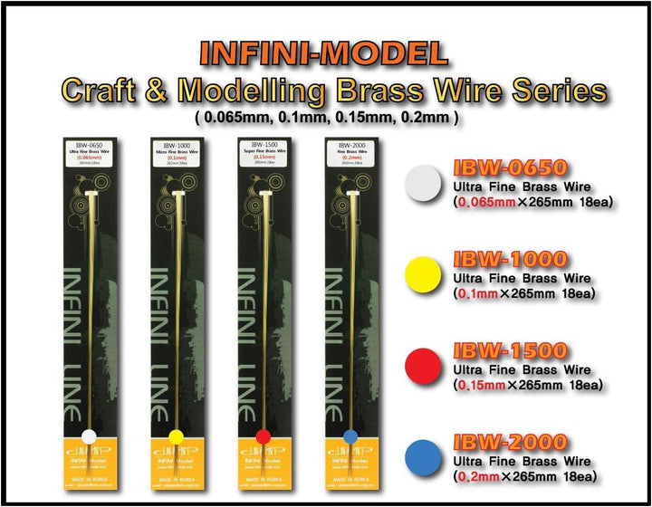 Infini Model Ultra Fine Brass Wire 0.065mm IBW-0650 - A-Z Toy Hobby