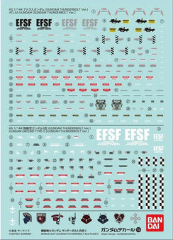 Bandai Gundam Decal GD-114 HG Gundam Thunderbolt Multiuse 1 1/144 Decal - A-Z Toy Hobby