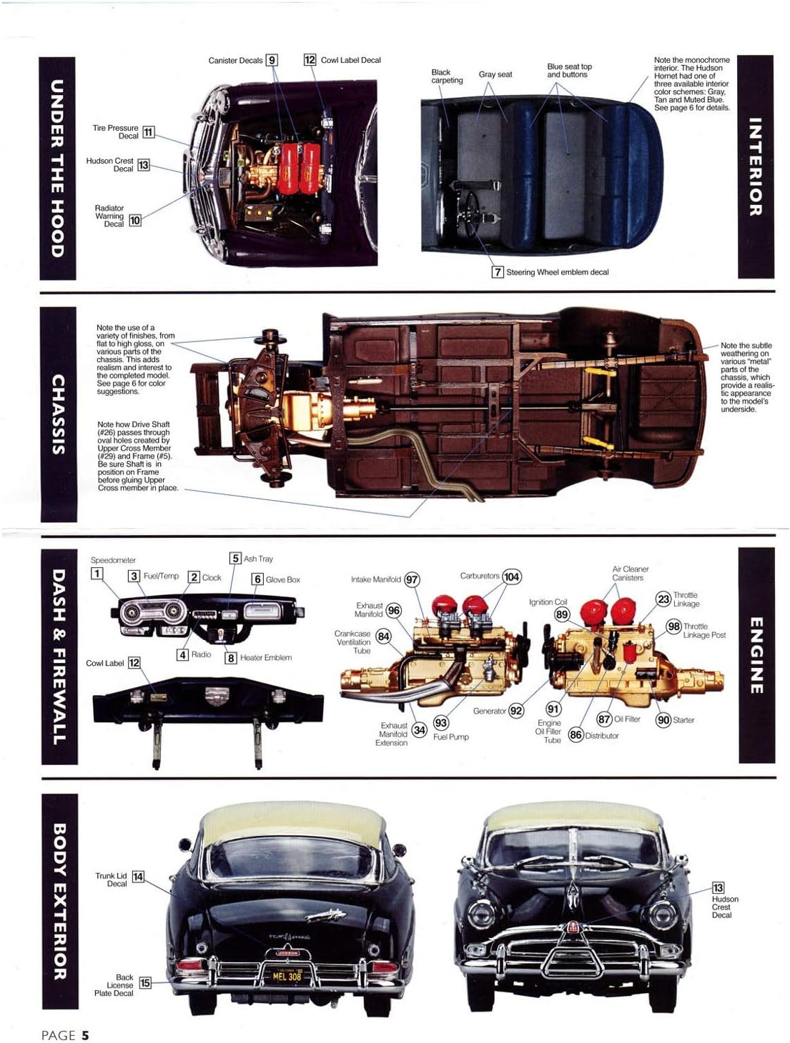 Moebius 1216 1952 Hudson Hornet Mel's Drive-in 1/25 Model Kit
