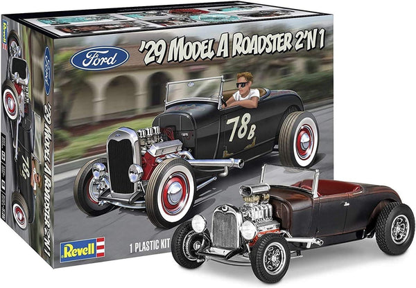 Revell 1929 Ford Model A Roadster 2 in 1 1/25 Model Kit - A-Z Toy Hobby