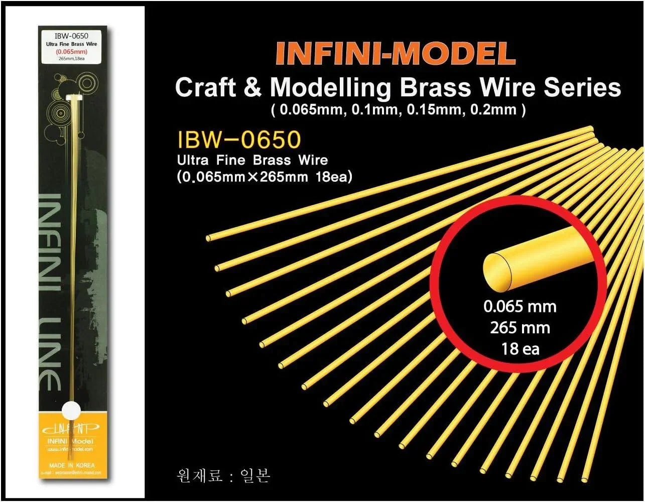 Infini Model Ultra Fine Brass Wire 0.065mm IBW-0650 - A-Z Toy Hobby