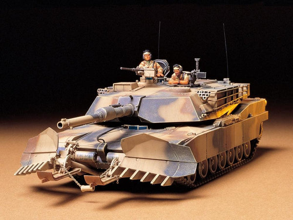 Tamiya 35158 US M1A1 Abrams with Mine Plow 1/35 Model Kit - A-Z Toy Hobby