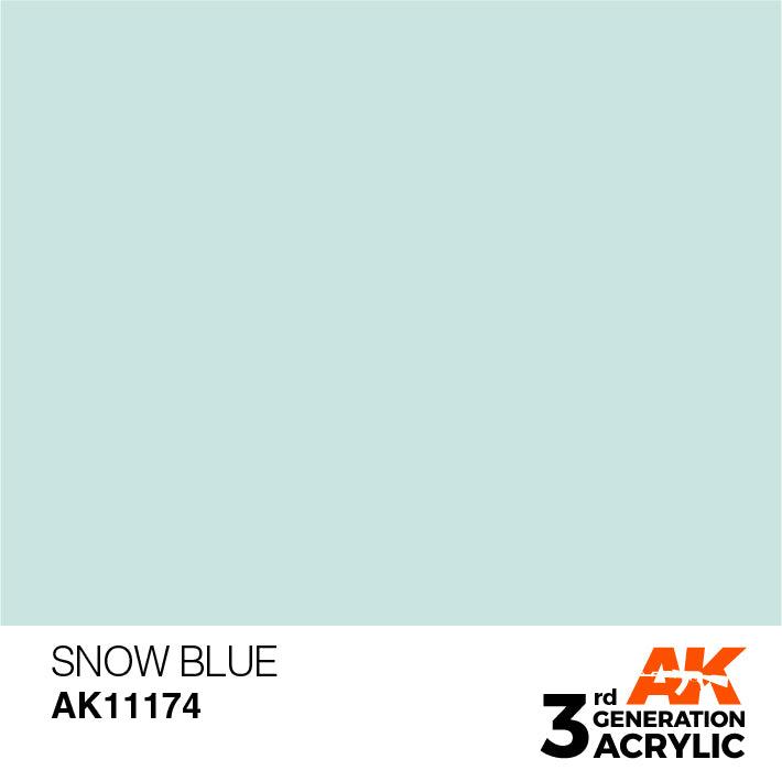 AK Interactive AK11174 3G Snow Blue Acrylic Paint 17ml - A-Z Toy Hobby