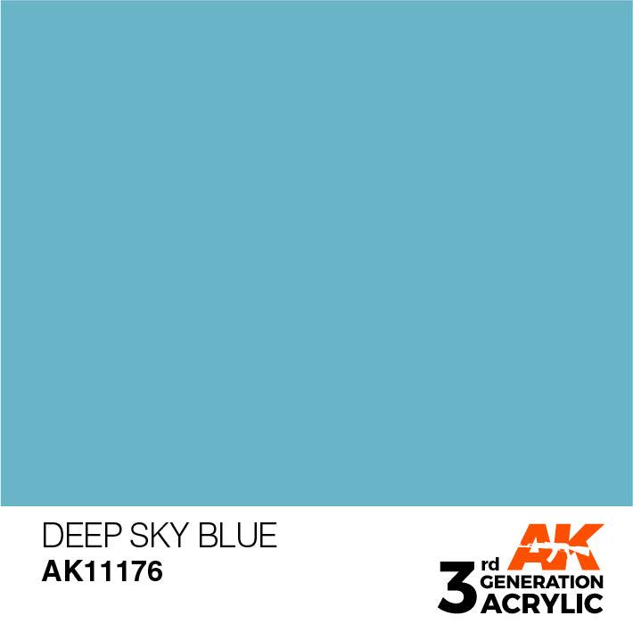 AK Interactive AK11176 3G Deep Sky Blue Acrylic Paint 17ml - A-Z Toy Hobby