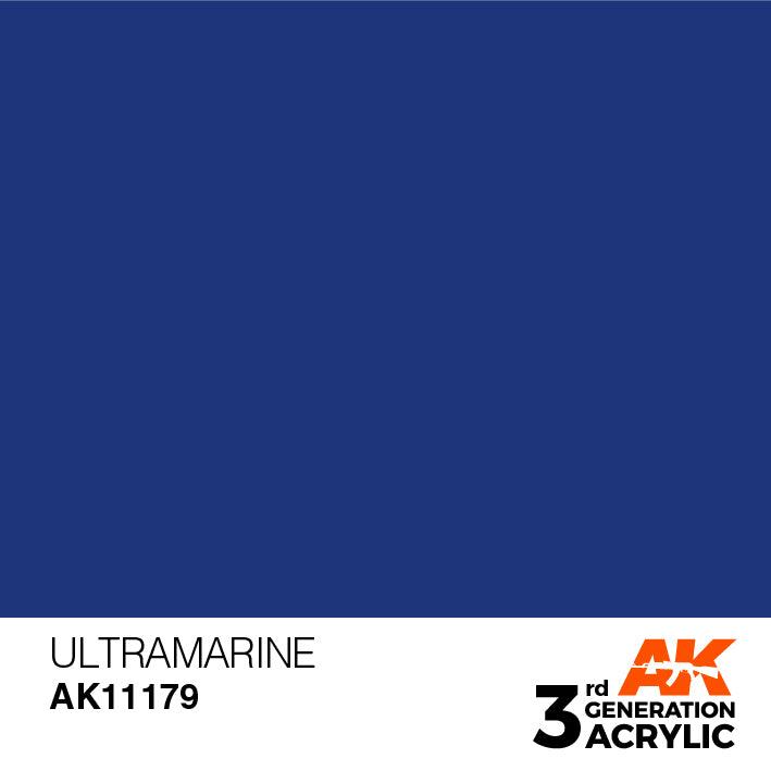 AK Interactive AK11179 3G Ultramarine Acrylic Paint 17ml - A-Z Toy Hobby
