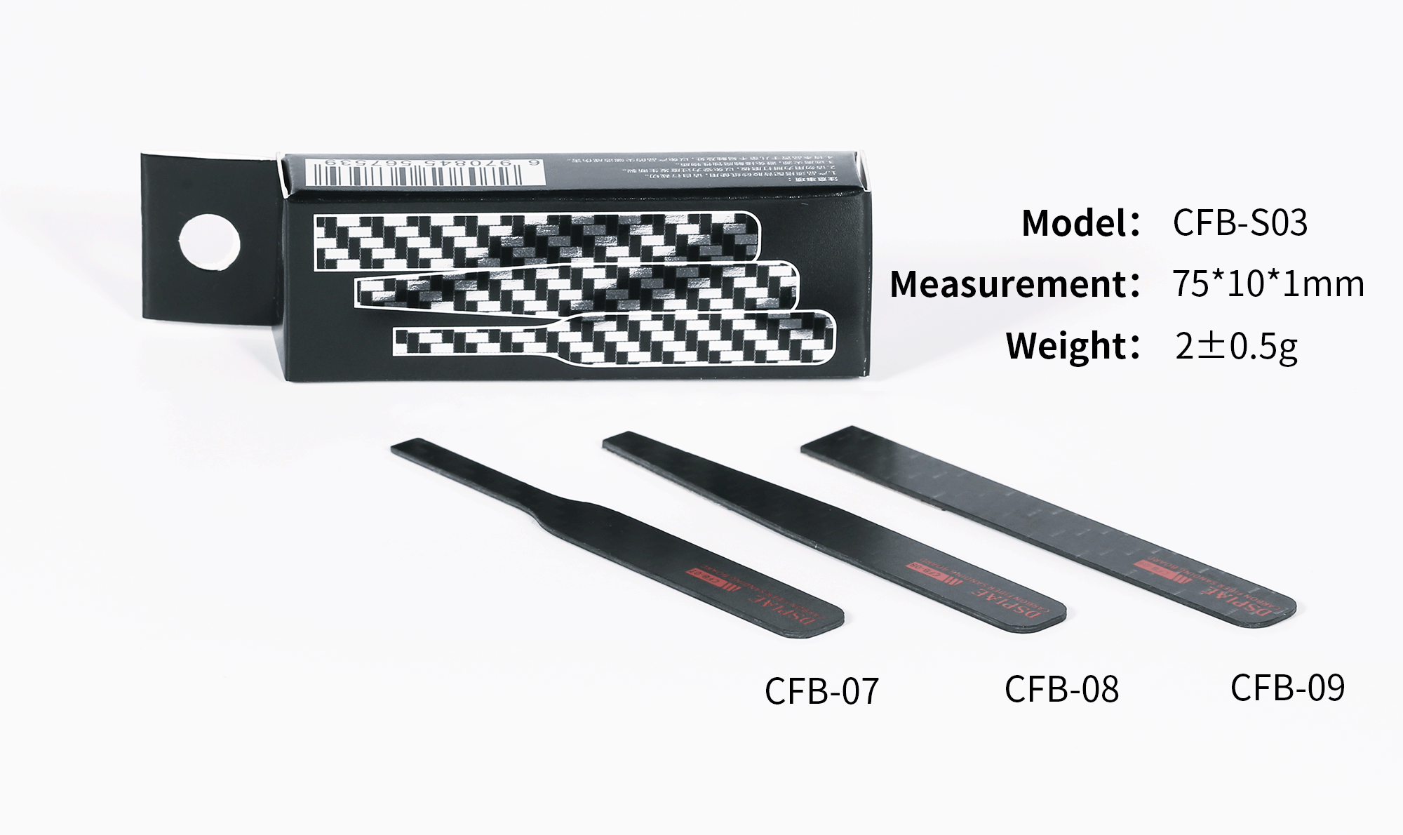 DSPIAE Irregular Carbon Fiber Sanding Stick CFB-S03 (3pcs) - A-Z Toy Hobby