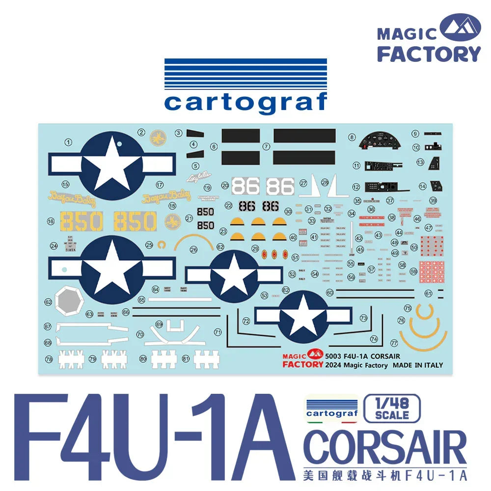 Magic Factory 5003 F-4U-1A Corsair 1/48 Model Kit - A-Z Toy Hobby