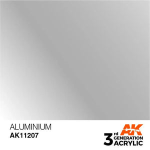 AK Interactive AK11207 3G Aluminum Acrylic Paint 17ml - A-Z Toy Hobby
