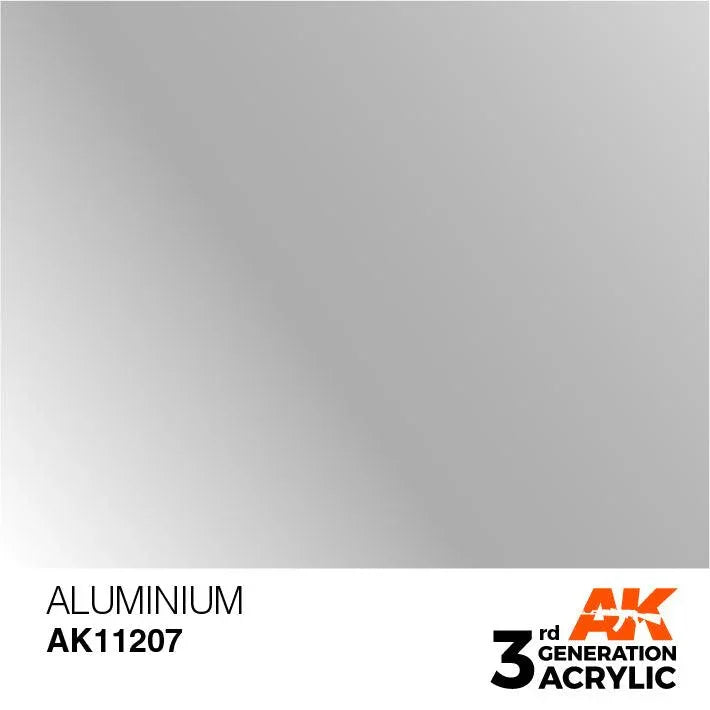 AK Interactive AK11207 3G Aluminum Acrylic Paint 17ml - A-Z Toy Hobby