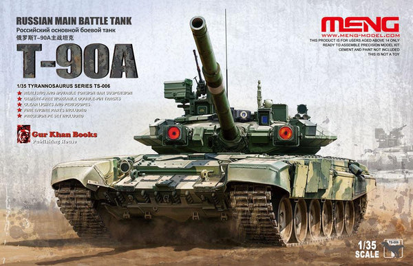 Meng TS-006 Russian T-90A Main Battle Tank 1/35 Model Kit - A-Z Toy Hobby