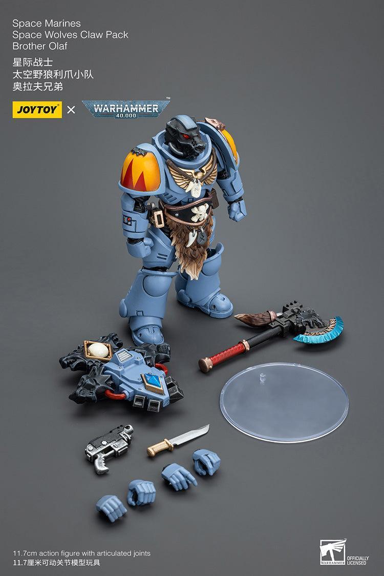 Joy Toy Warhammer 40K Space Wolves Claw Pack Brother Olaf 1/18 Action Figure - A-Z Toy Hobby