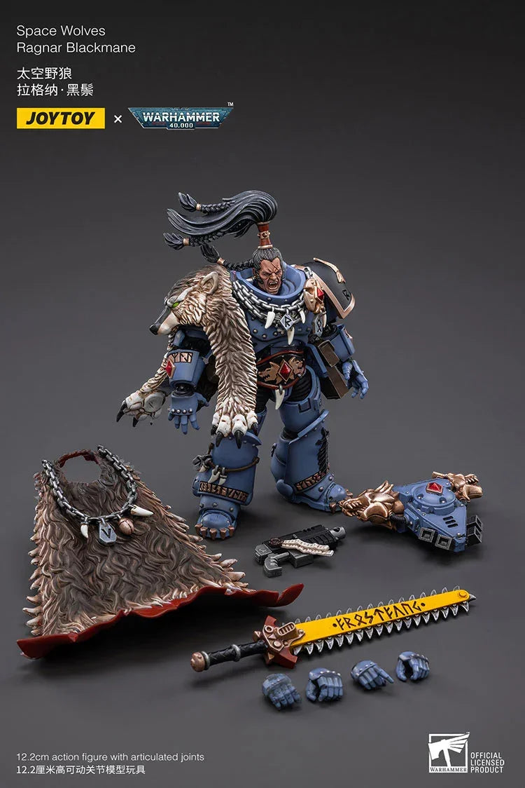 Joy Toy Warhammer Space Wolves Ragnar Blackmane 1/18 Action Figure - A-Z Toy Hobby