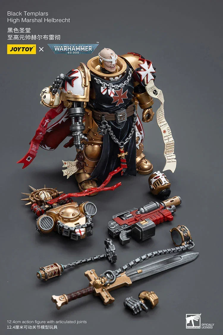 Joy Toy Warhammer 40K Black Templars High Marshal Helbrecht 1/18 Action Figure - A-Z Toy Hobby