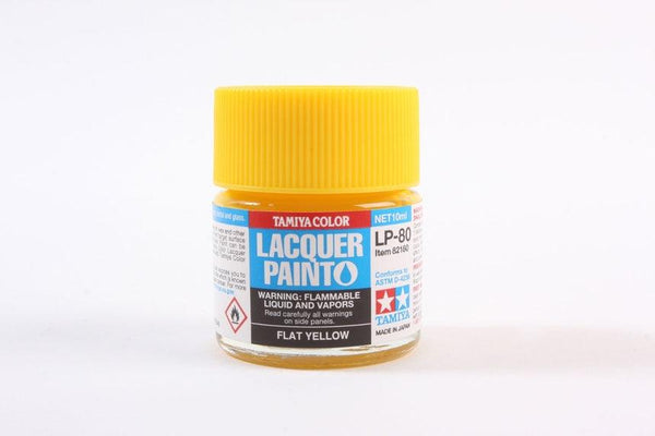 Tamiya 82180 LP-80 Flat Yellow Lacquer Paint 10ml TAM82180 - A-Z Toy Hobby