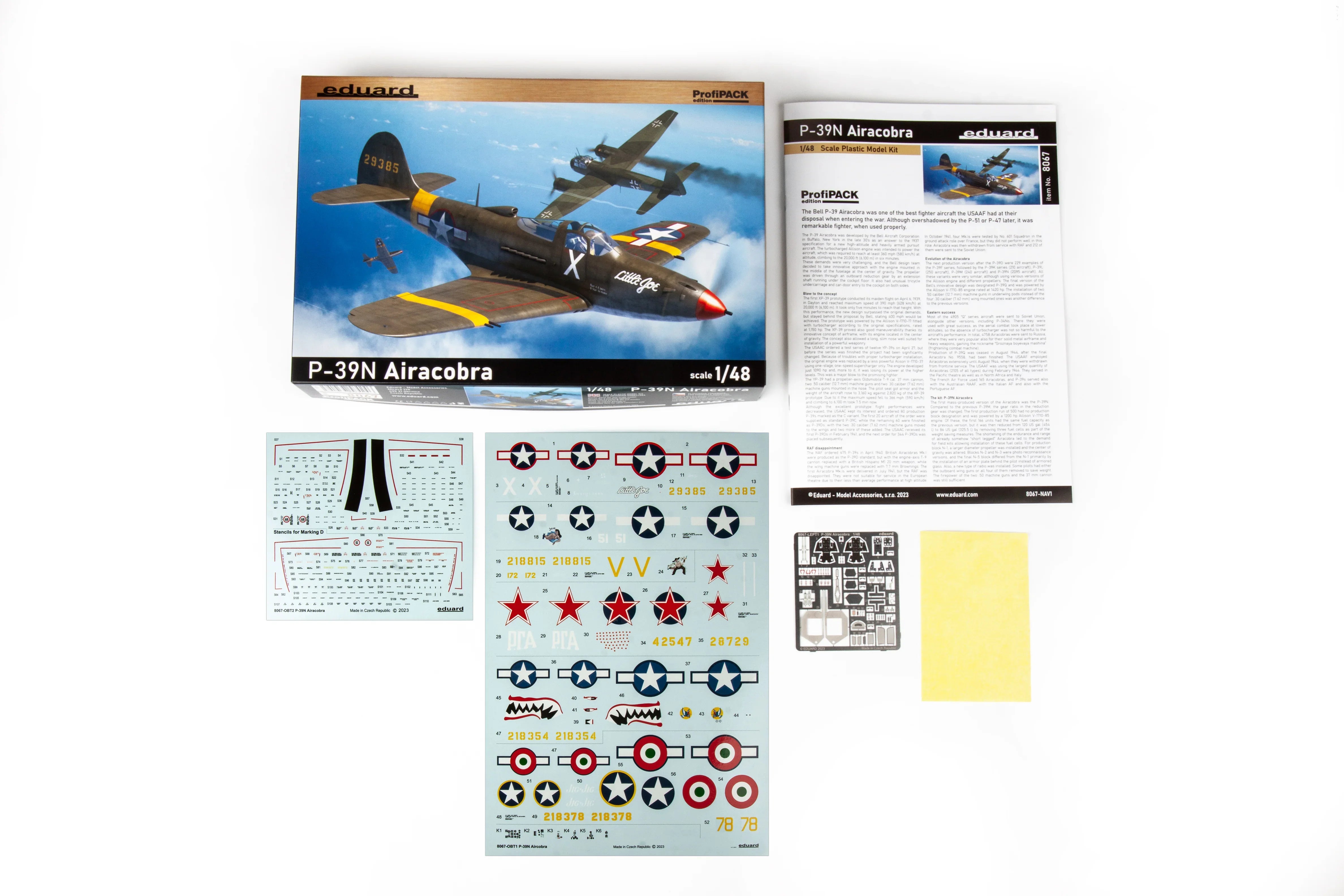 Eduard 8067 P-39N Airacobra US Fighter ProfiPACK 1/48 Model Kit - A-Z Toy Hobby