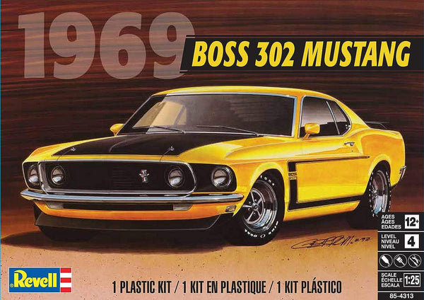 Revell 1969 Ford Boss 302 Mustang 1/25 Model Kit - A-Z Toy Hobby