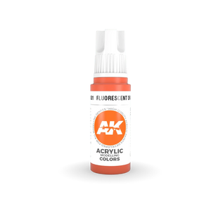 AK Interactive AK11081 3G Fluorescent Orange Acrylic Paint 17ml - A-Z Toy Hobby