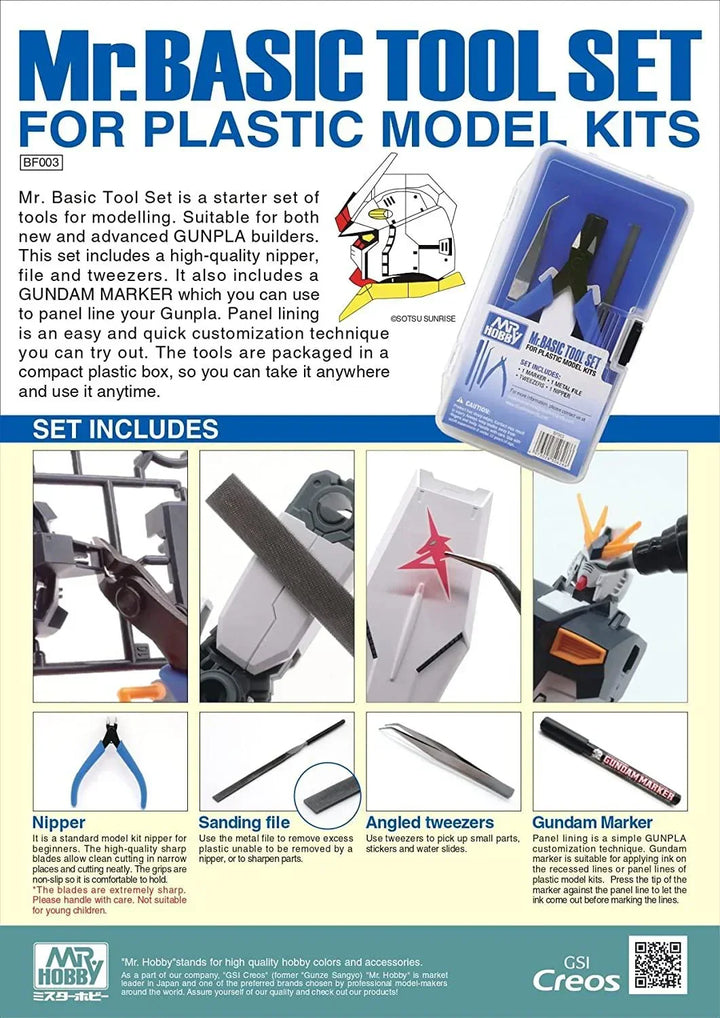 Mr Basic Mr. Hobby BF003 Mr. Basic Tool Set – A-Z Toy Hobby
