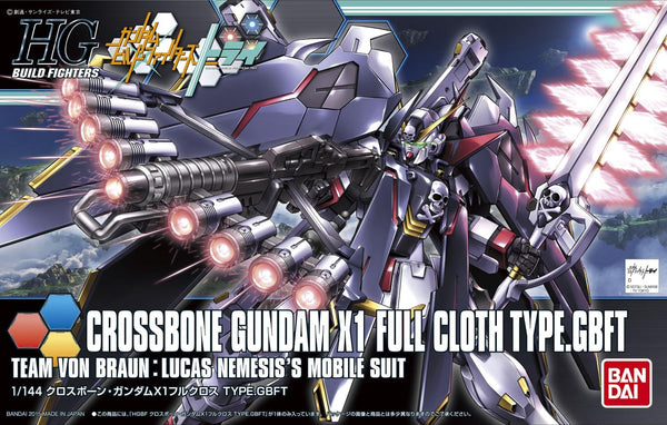 Bandai 035 Crossbone Gundam X-1 Full Cloth Type.GBFT HGBF 1/144 Model Kit