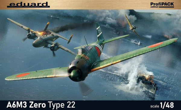 Eduard 82214 Japanese A6M3 Zero Type 22 ProfiPACK 1/48 Model Kit - A-Z Toy Hobby