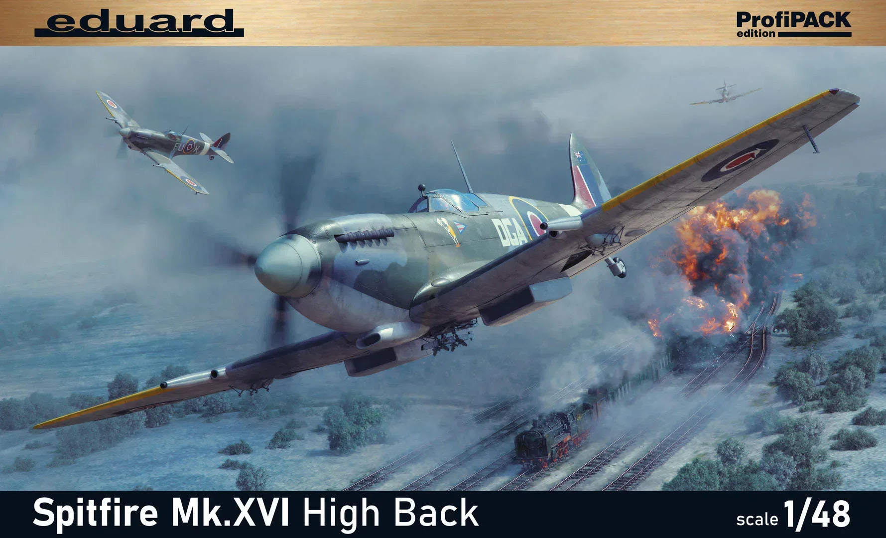 Eduard 8286 Bf 109E-4 Spitfire Mk.XVI High Back ProfiPACK 1/48 Model Kit - A-Z Toy Hobby