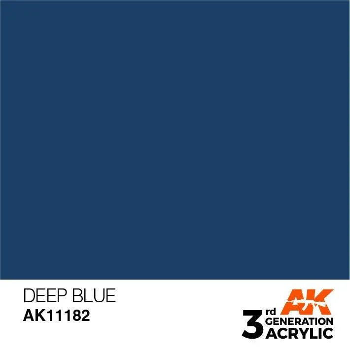AK Interactive AK11182 3G Deep Blue Acrylic Paint 17ml - A-Z Toy Hobby