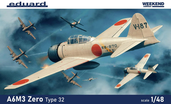 Eduard 84191 Japanese A6M3 Zero Type 32 Weekend Edition 1/48 Model Kit - A-Z Toy Hobby