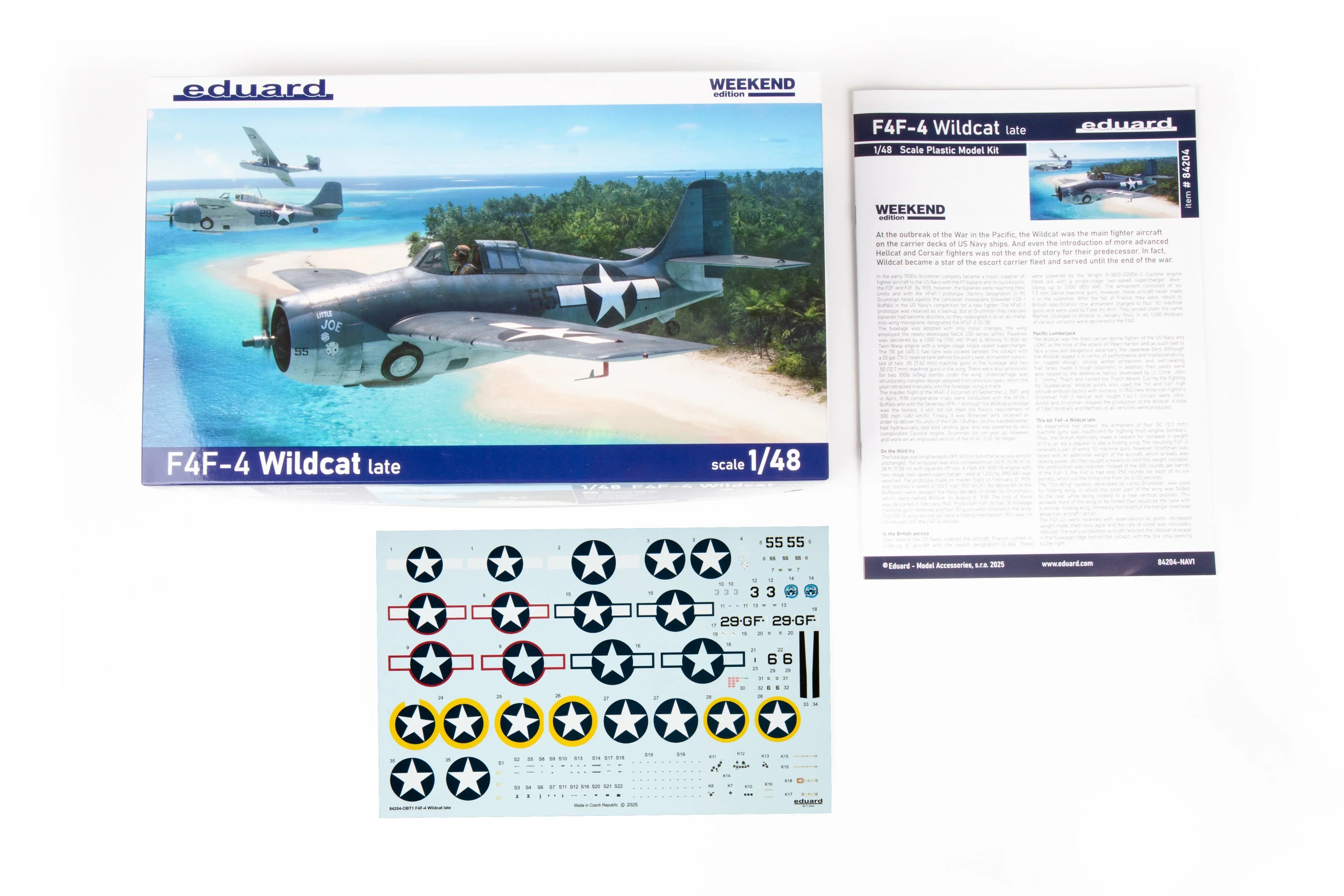 Eduard 84204 F4F-4 Wildcat Late Weekend Edition 1/48 Model Kit - A-Z Toy Hobby