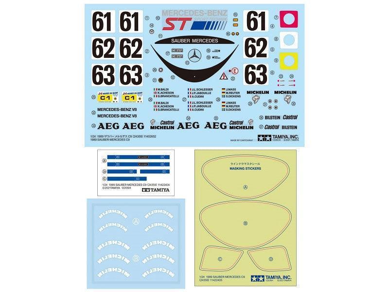 Tamiya 24359 1989 Sauber Mercedes C9 1/24 Model Kit - A-Z Toy Hobby