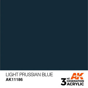 AK Interactive AK11186 3G Light Prussian Blue Acrylic Paint 17ml - A-Z Toy Hobby