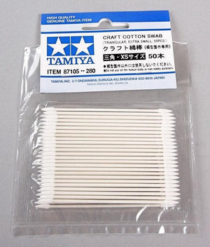 Tamiya 87105 Craft Cotton Swab Triangular Extra Small (50pcs) - A-Z Toy Hobby