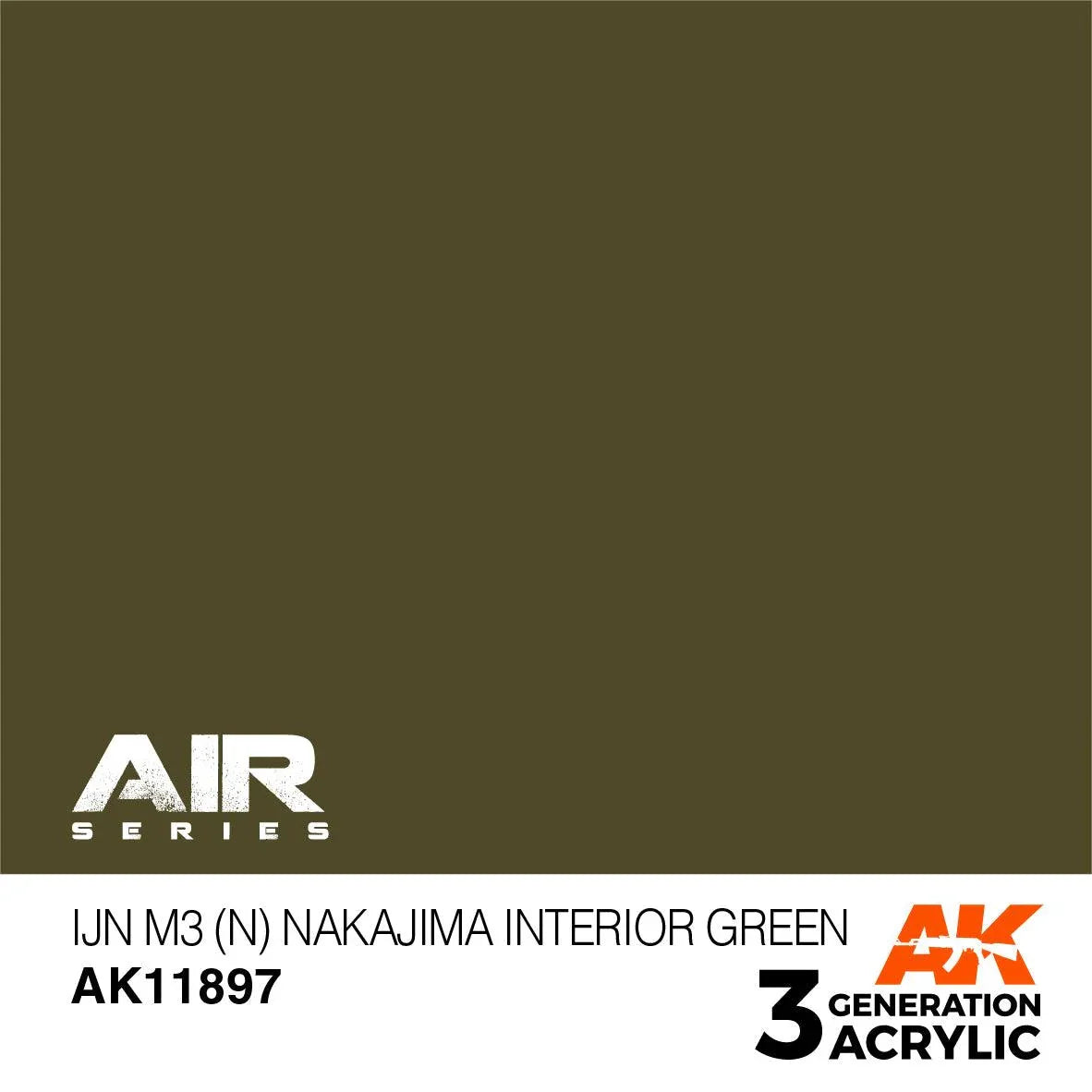 AK Interactive AK11897 3G Air IJN M3 (N) Nakajima Interior Green Paint 17ml - A-Z Toy Hobby