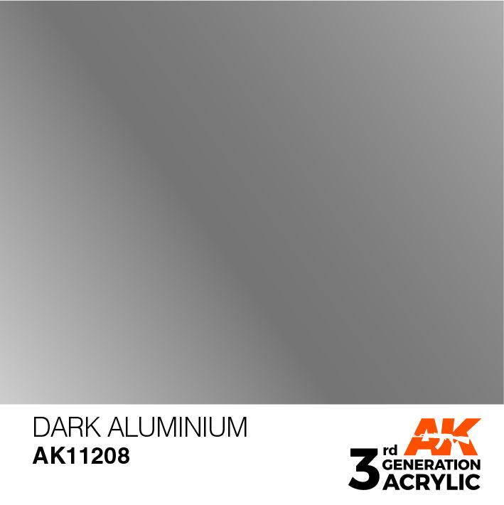 AK Interactive AK11208 3G Dark Aluminum Acrylic Paint 17ml - A-Z Toy Hobby