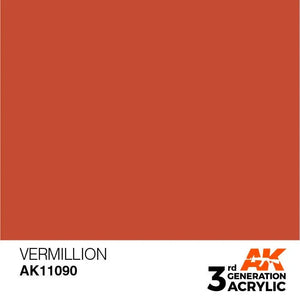 AK Interactive AK11090 3G Vermillion Acrylic Paint 17ml - A-Z Toy Hobby
