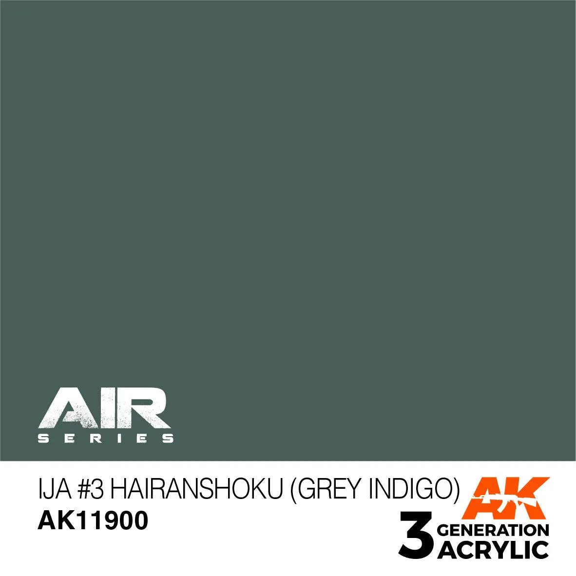 AK Interactive AK11900 3G Air IJA #3 Hairanshoku (Grey Indigo) Paint 17ml - A-Z Toy Hobby