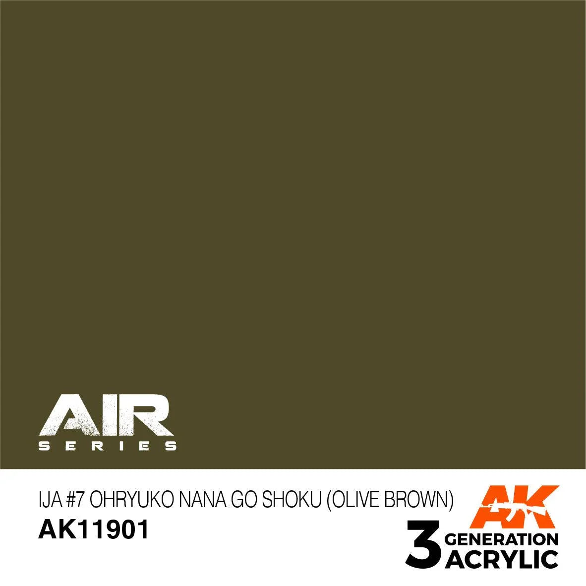 AK Interactive AK11901 3G Air IJA #7 Ohryuko Nana Go Shoku (Olive Brown) Paint 17ml - A-Z Toy Hobby