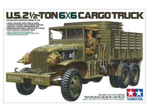 Tamiya 35218 US 2.5 Ton 6X6 Cargo Truck 1/35 Model Kit - A-Z Toy Hobby