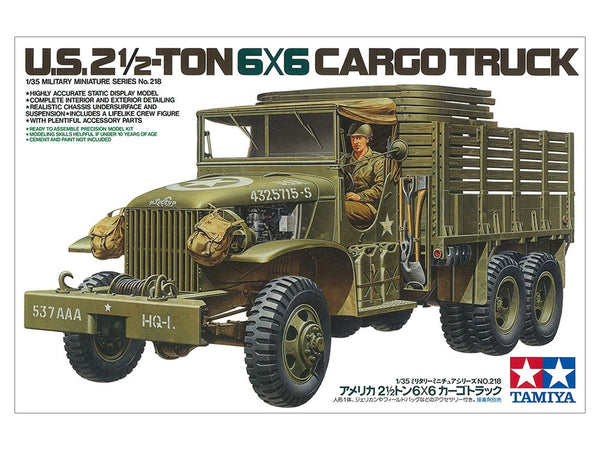 Tamiya 35218 US 2.5 Ton 6X6 Cargo Truck 1/35 Model Kit