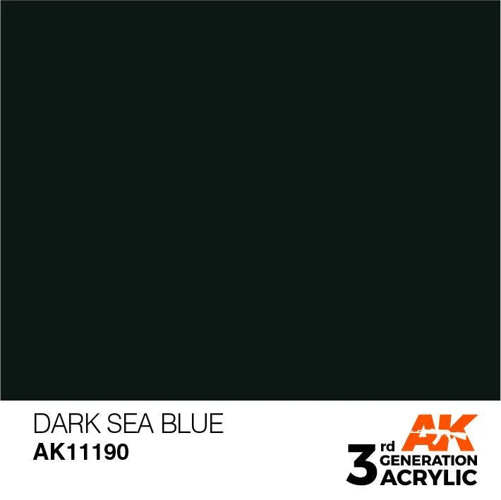 AK Interactive AK11190 3G Dark Sea Blue Acrylic Paint 17ml - A-Z Toy Hobby