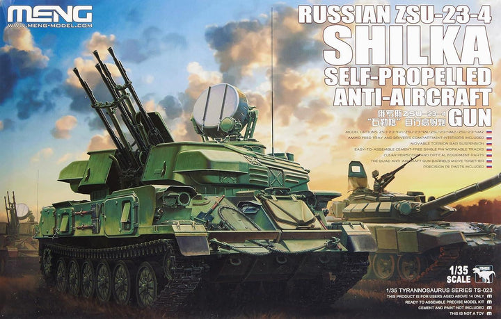 Meng TS-023 Russian ZSU-23-4 Shilka Self-Propelled Anti-Aircraft Gun 1/35 Model Kit - A-Z Toy Hobby