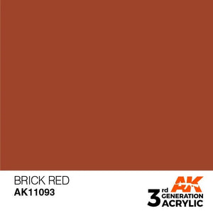 AK Interactive AK11093 3G Brick Red Acrylic Paint 17ml - A-Z Toy Hobby