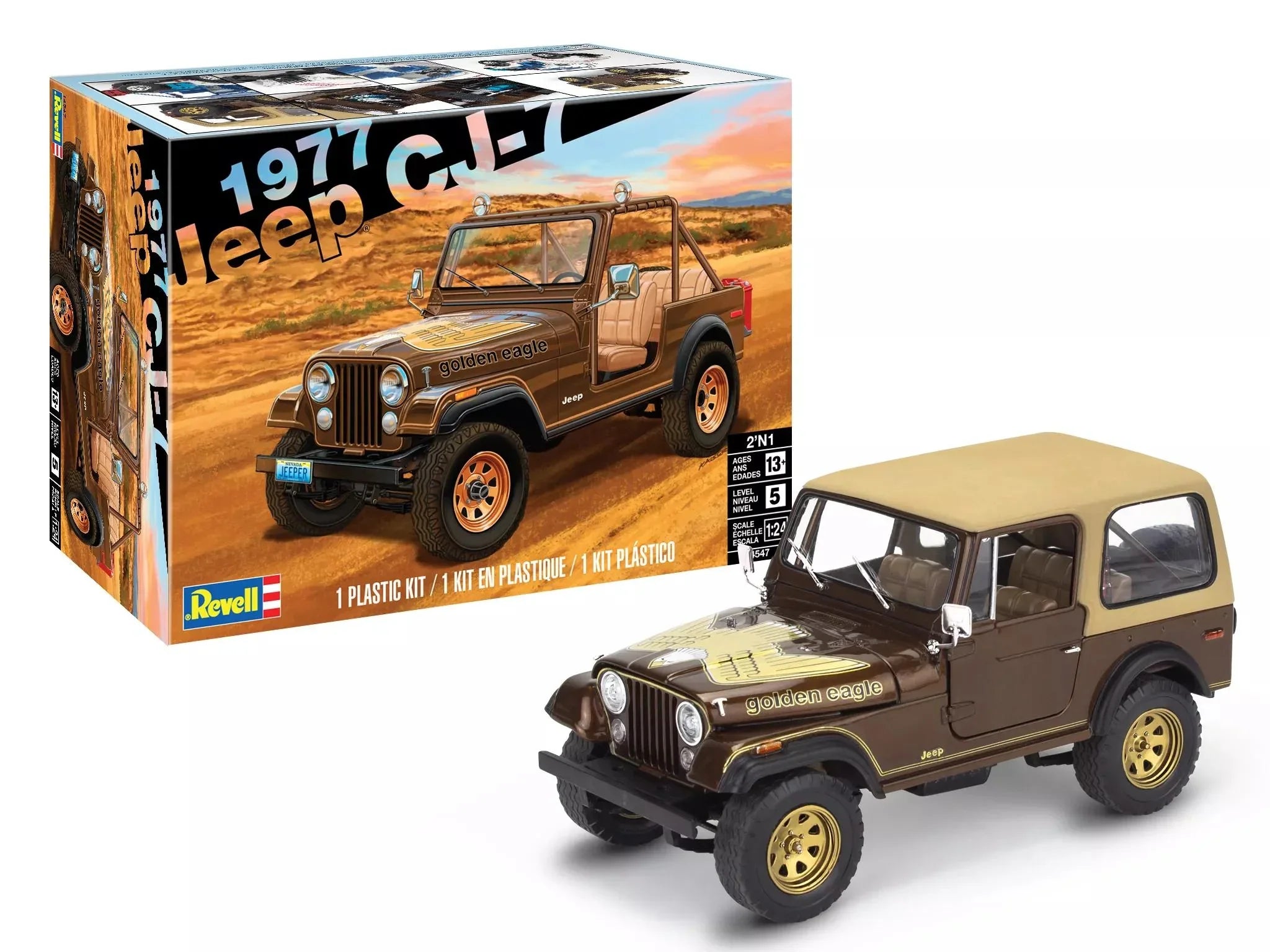 Revell 1977 Jeep CJ-7 2 in 1 1/24 Model Kit - A-Z Toy Hobby