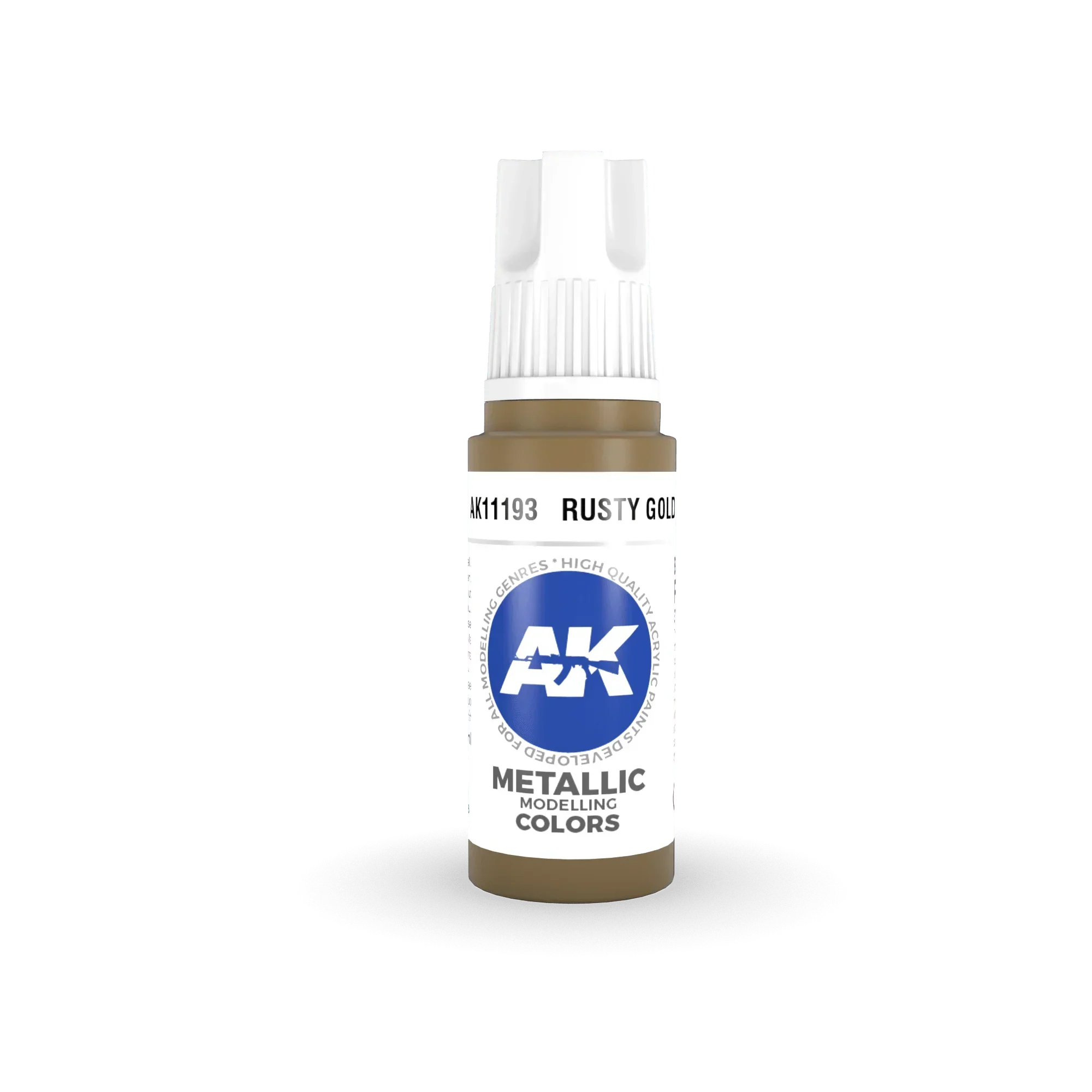 AK Interactive AK11193 3G Rusty Gold Acrylic Paint 17ml - A-Z Toy Hobby