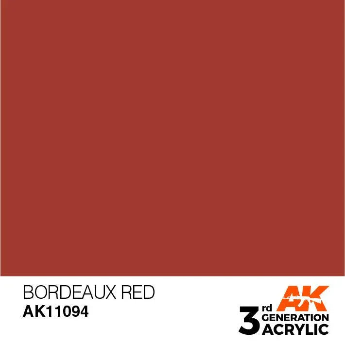 AK Interactive AK11094 3G Bordeaux Red Acrylic Paint 17ml - A-Z Toy Hobby