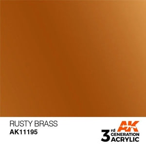 AK Interactive AK11195 3G Rusty Brass Acrylic Paint 17ml - A-Z Toy Hobby