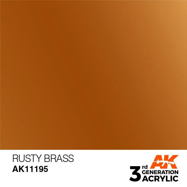 AK Interactive AK11195 3G Rusty Brass Acrylic Paint 17ml - A-Z Toy Hobby