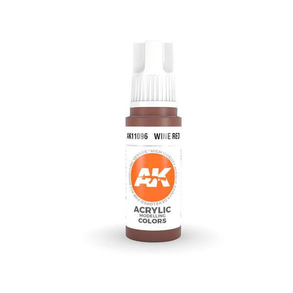 AK Interactive AK11096 3G Wine Red Acrylic Paint 17ml - A-Z Toy Hobby