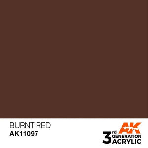 AK Interactive AK11097 3G Burnt Red Acrylic Paint 17ml - A-Z Toy Hobby