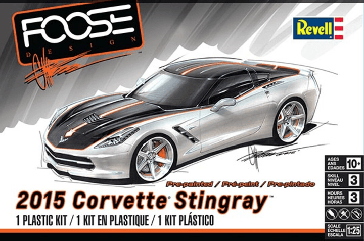 Revell Foose Design 2015 Corvette Stingray 1/25 Model Kit - A-Z Toy Hobby